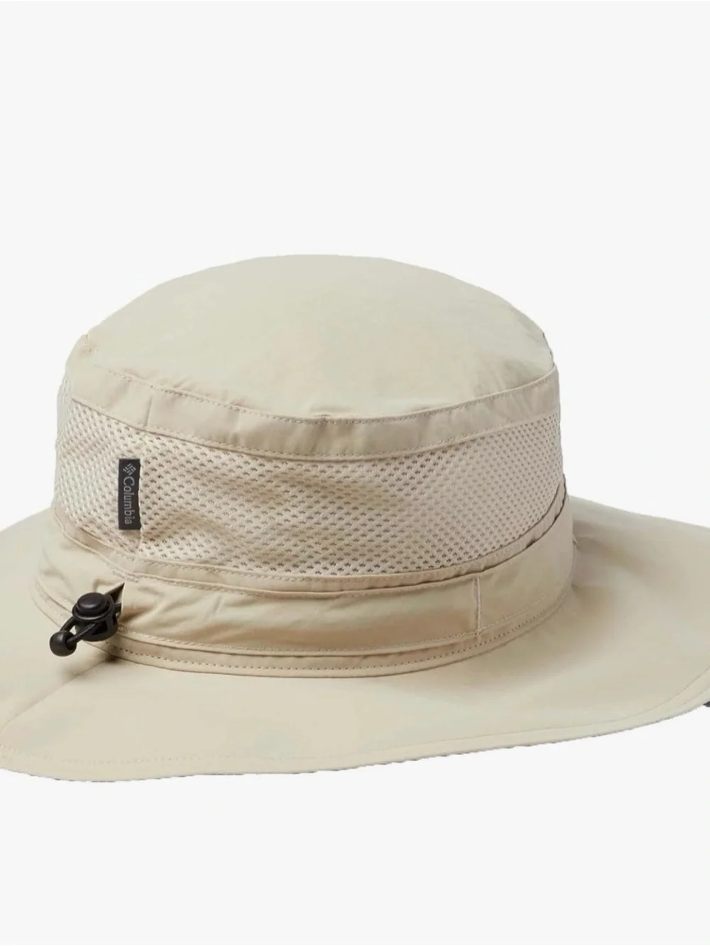 Columbia Men’s Beige Wide-Brim Sun Hat with Mesh Panels